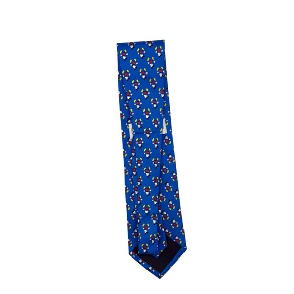 Disney Mickey Mouse Blue Patterned Silk Necktie - Picture 5 of 5